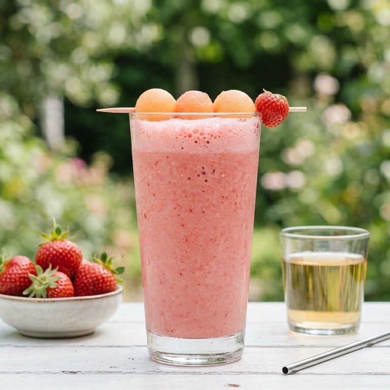 Roze meloen-smoothie