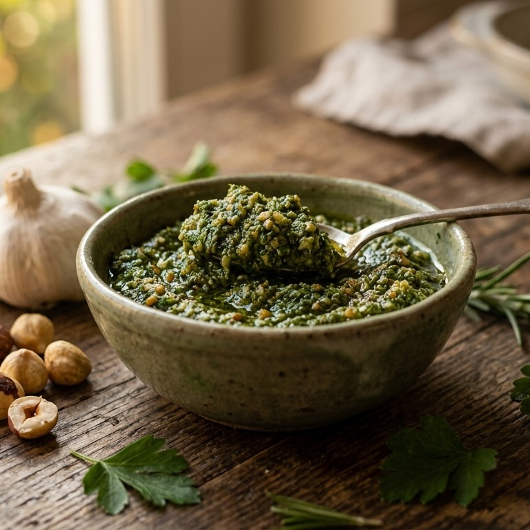 Rozemarijn-peterseliepesto