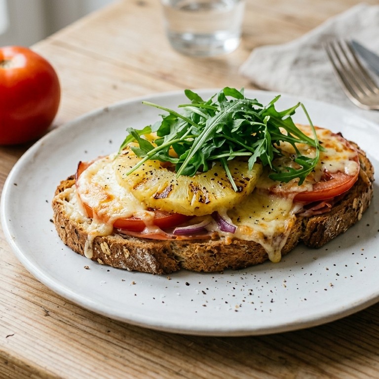 Rucola/hawaii toast