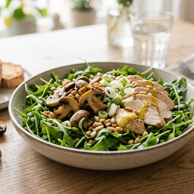 Rucola salade met champignons