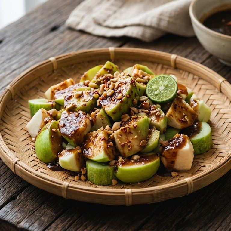 Rujak petis (salade van fruit en petis)