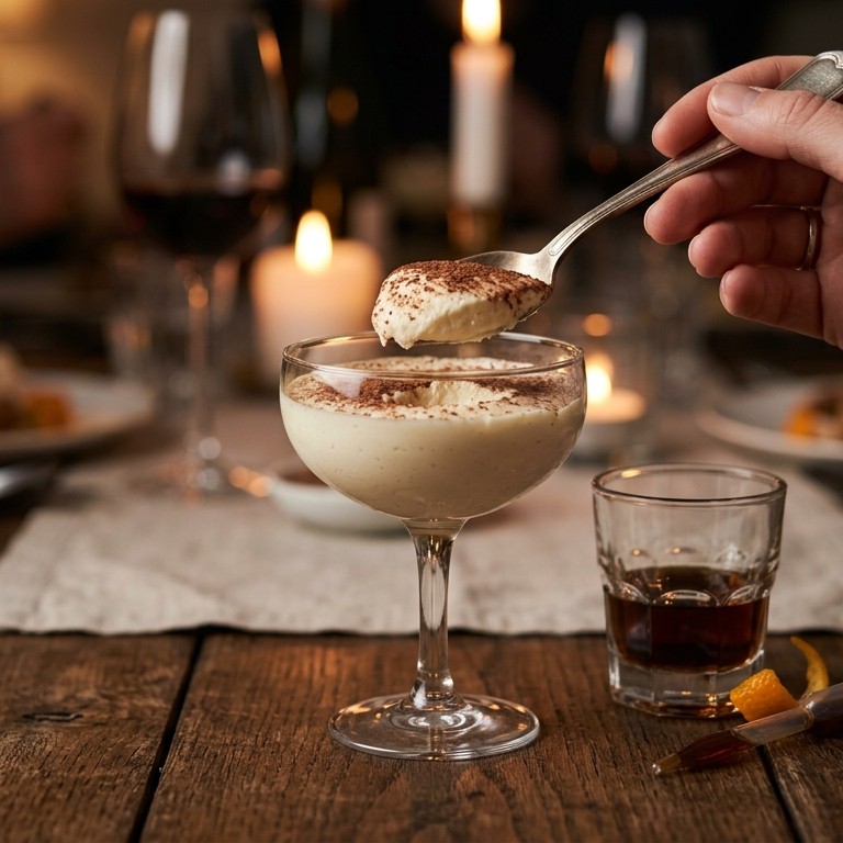 Rum-ricottapudding