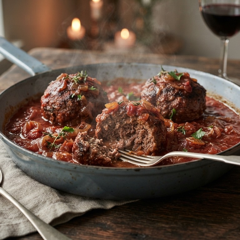Runderballen met tomatenjus