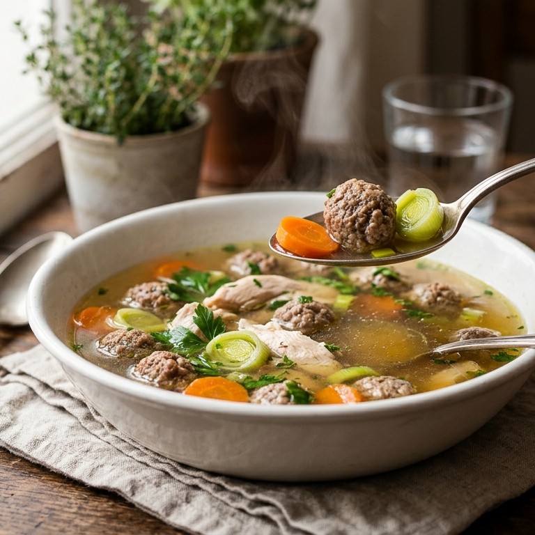 Runderbouillion met kipfilet