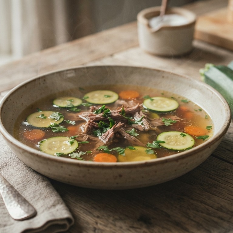 Runderbouillon met courgette