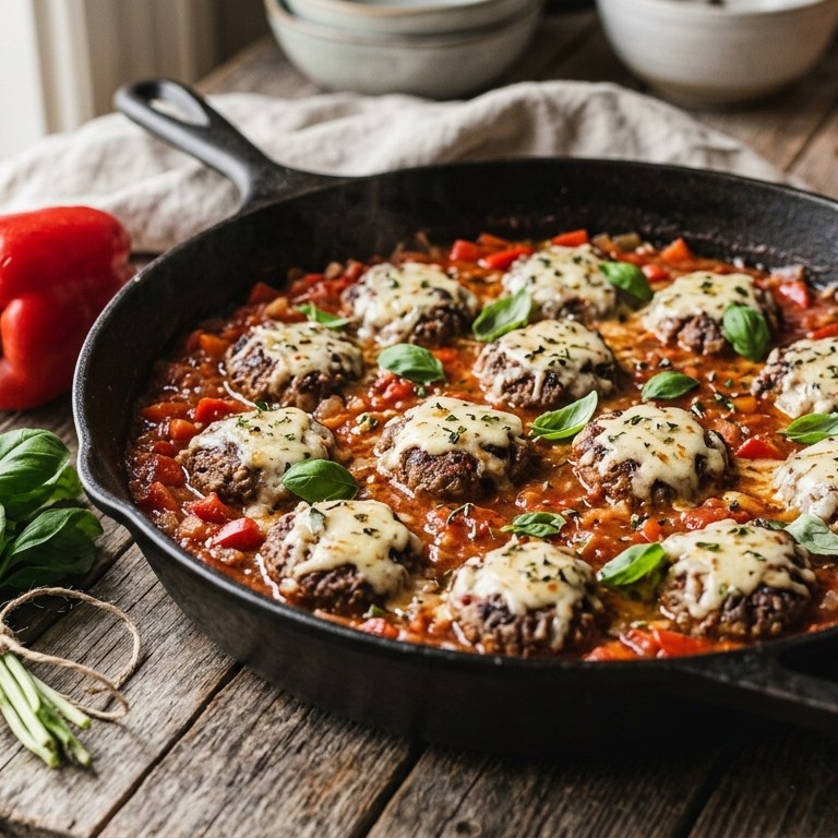 Runderburgertjes met tomatensaus