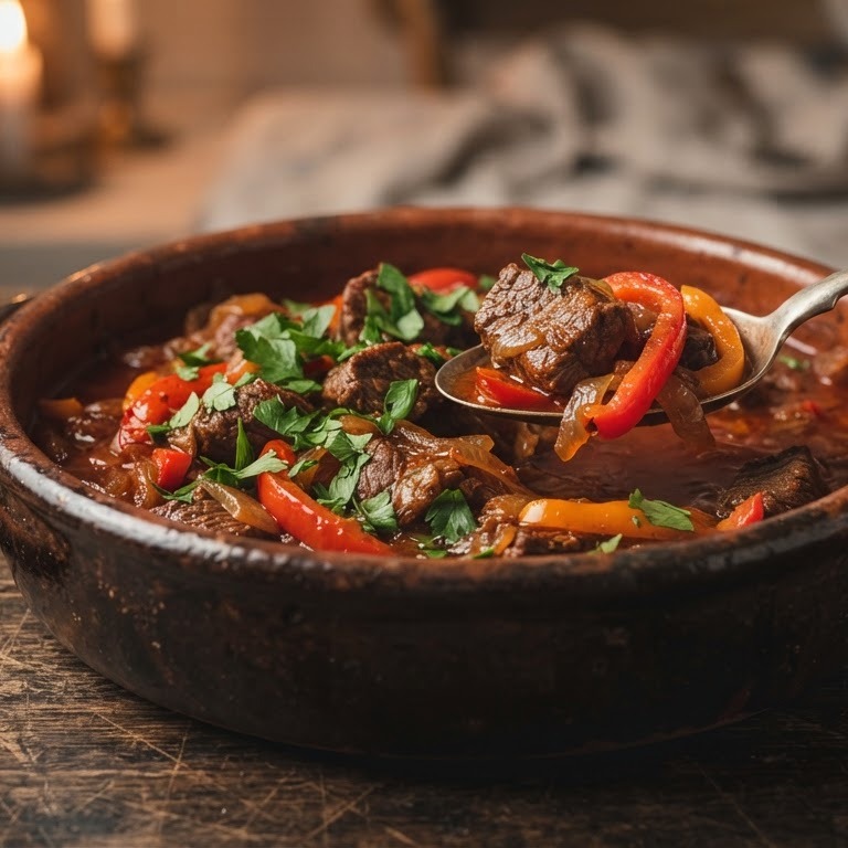 Runderstoofpotje met paprika