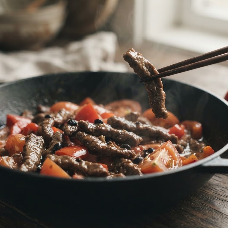 Rundvlees in zwarte bonensaus