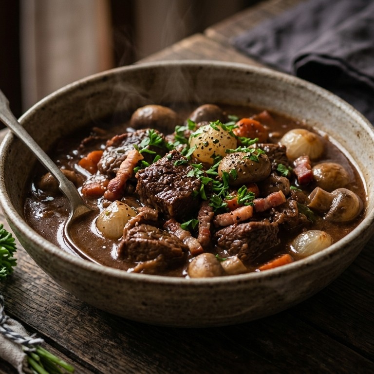 Rundvleesschotel met champignons uit de snelkookpan