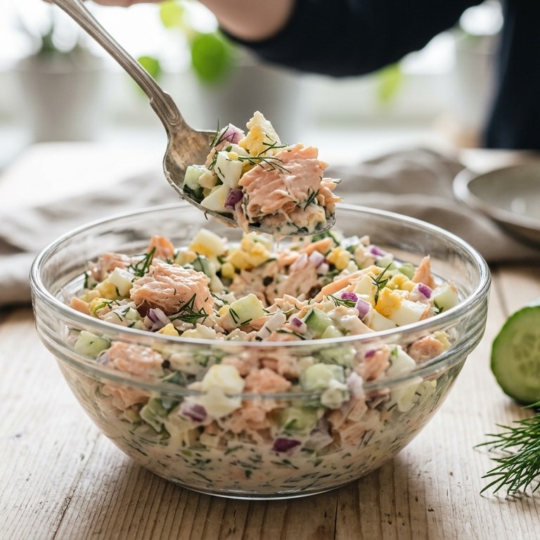 Russische zalmsalade