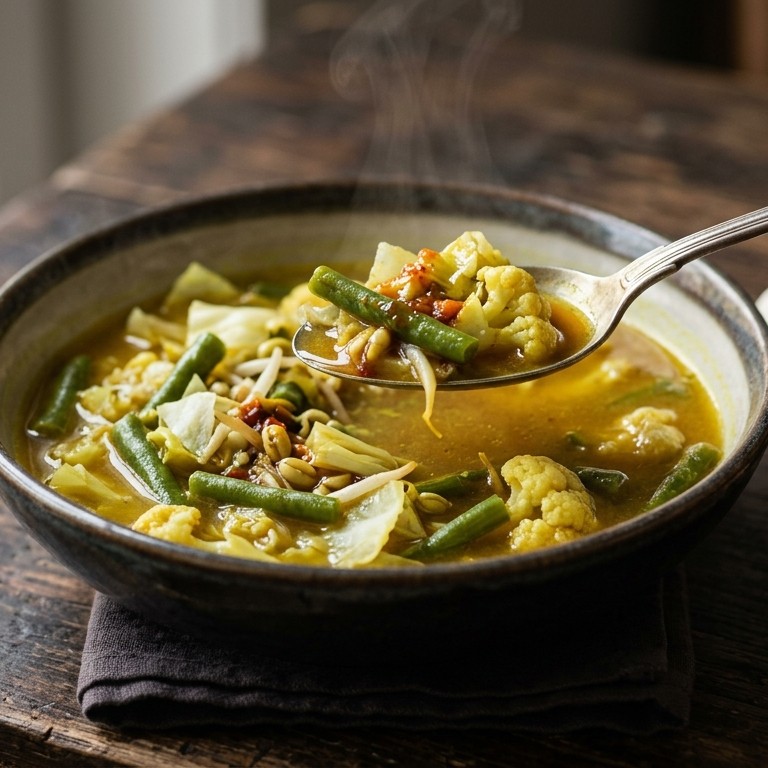 Sajoer campur (bouillon met verschillende groenten)