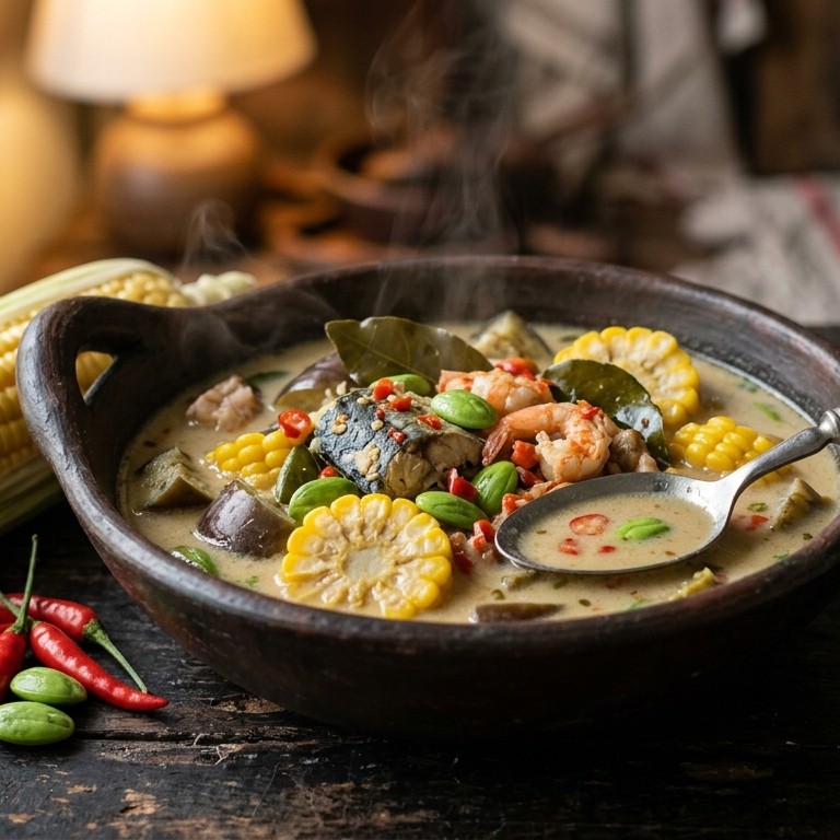 Sajoer ikan pedah (gezouten vis)