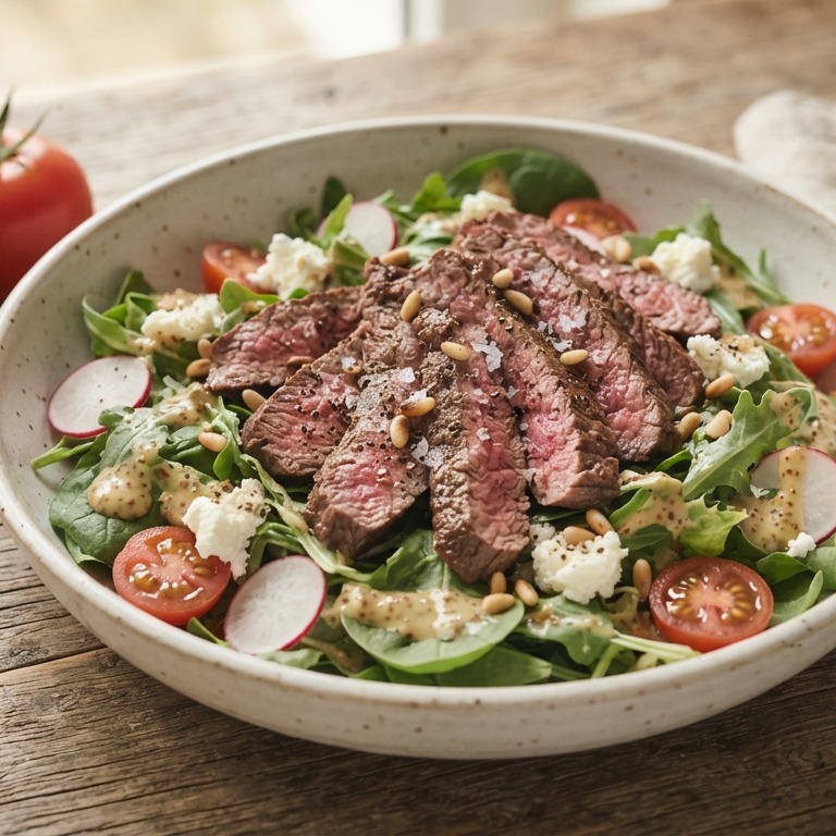 Salade met biefstukreepjes