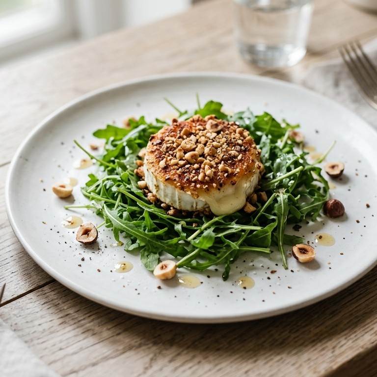 Salade met geitenkaas en hazelnoot