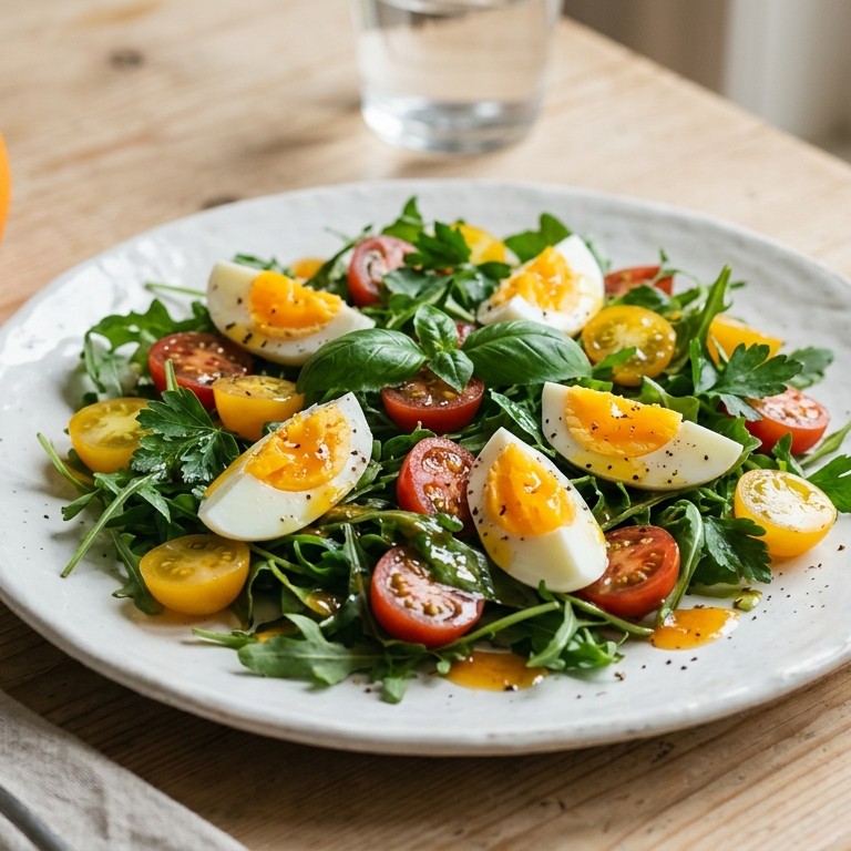Salade met sinasappelsiroop