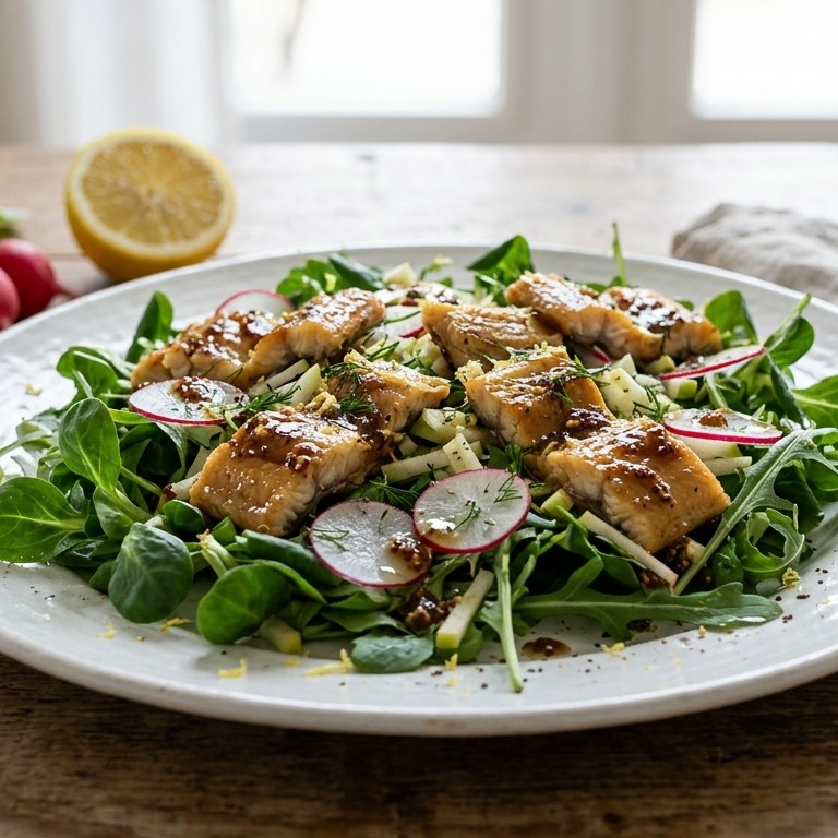 Salade paling met appelstroop