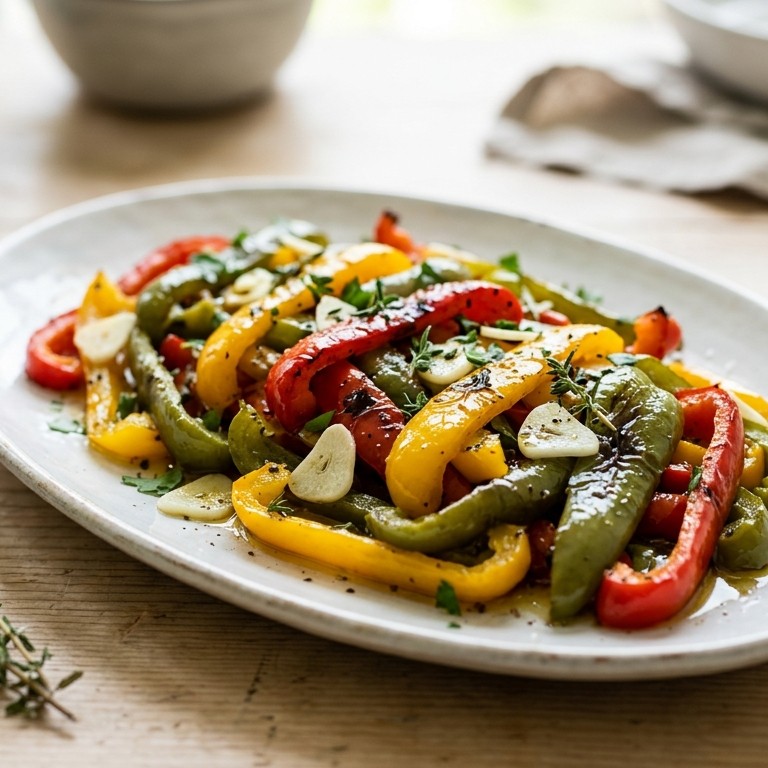 Salade van geroosterde paprika's