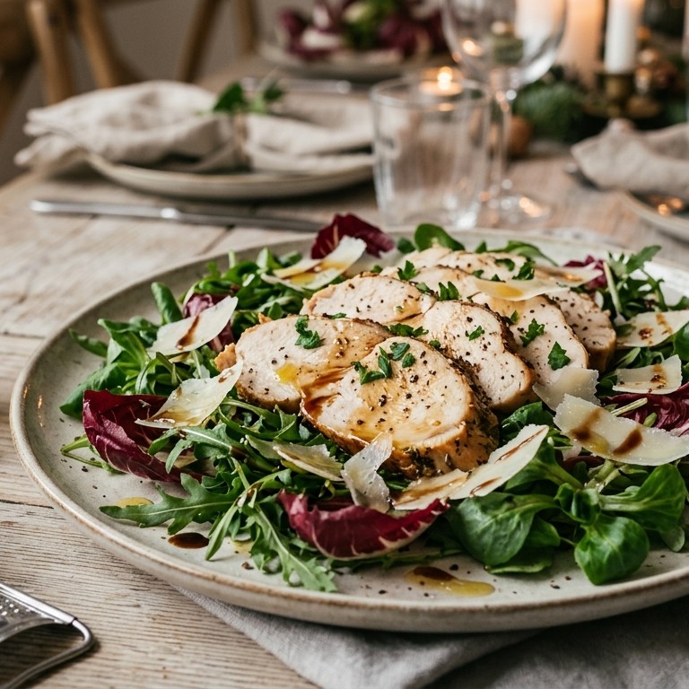 Salade van kalkoenfilet met truffelolie