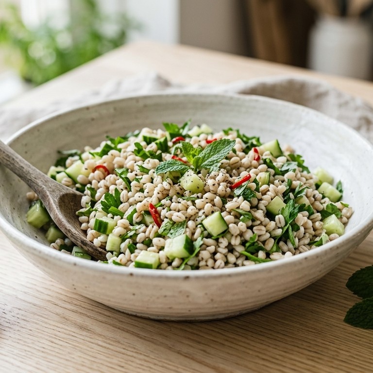 Salade van parelgort