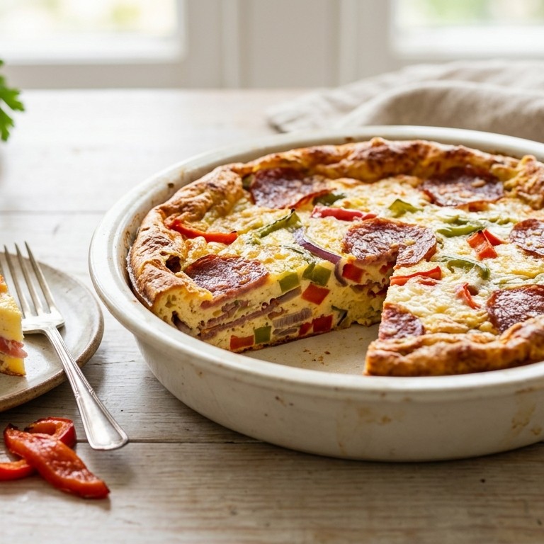 Salami-flan