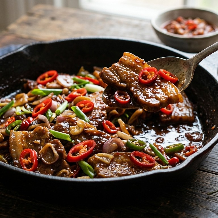 Sambal Goreng Babi Taotjo van magere speklappen
