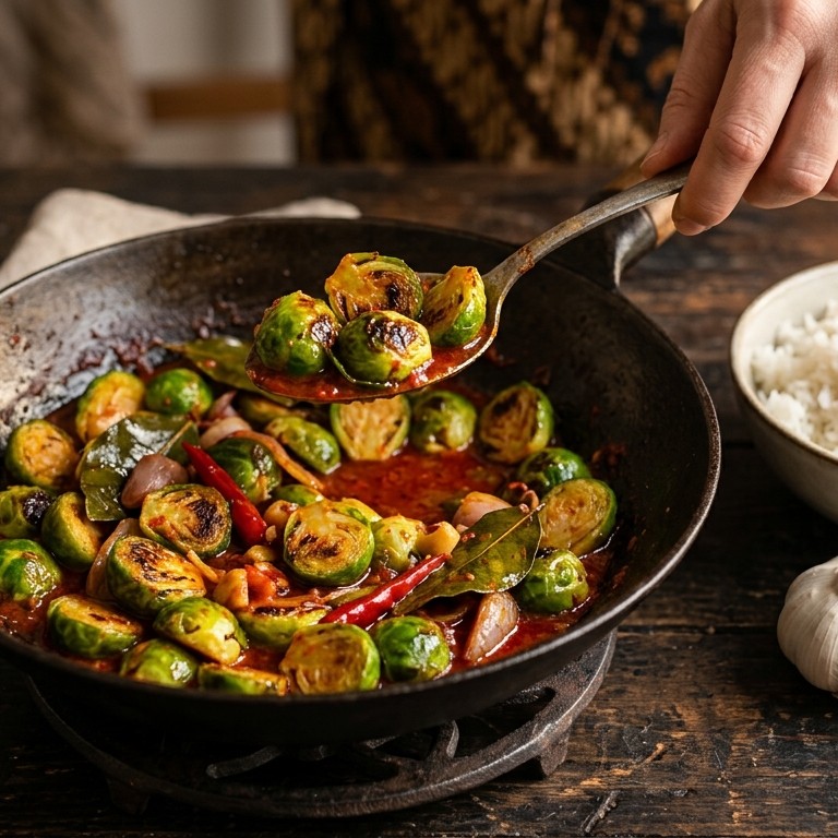 Sambal-goreng spruitjes