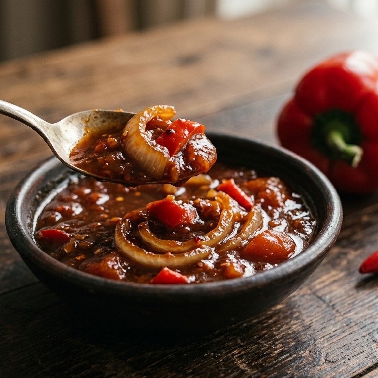 Sambal Roedjaksaus met uiringen