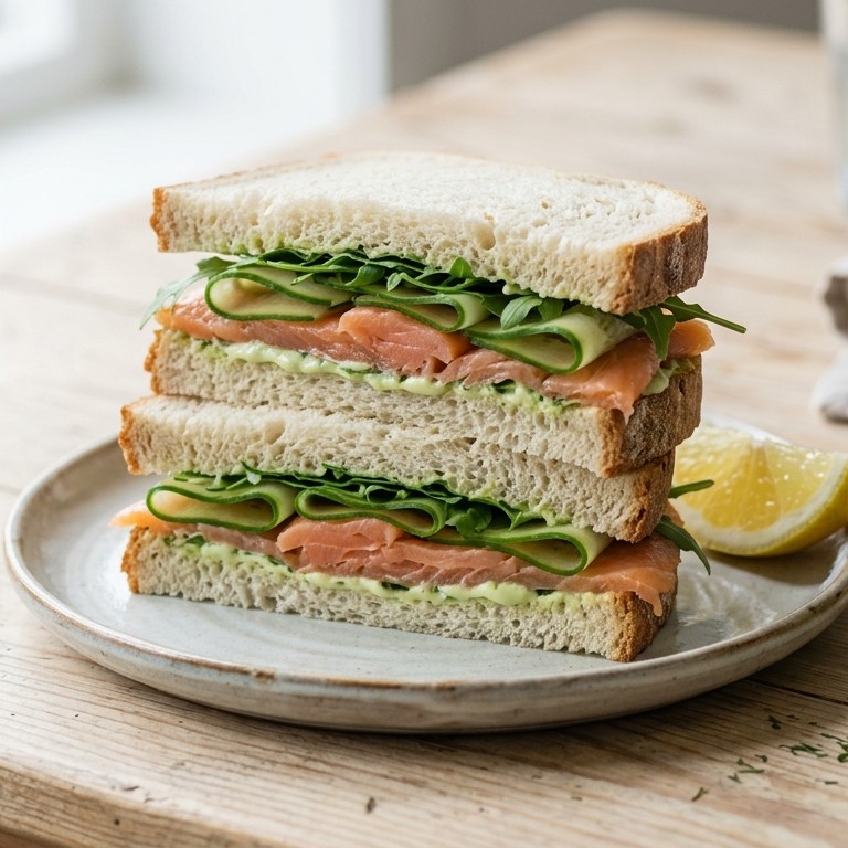 Sandwich gerookte zalm
