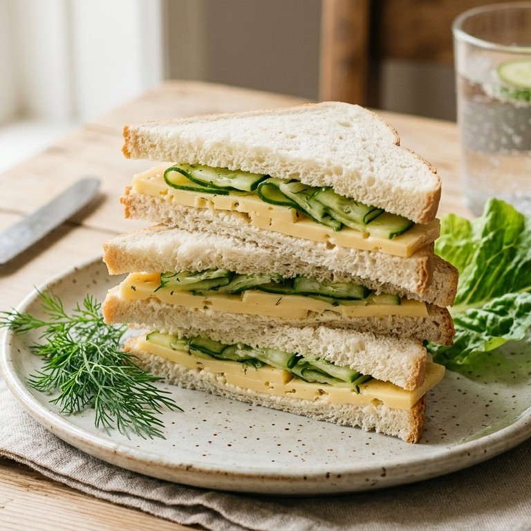 Sandwich kaas met komkommer