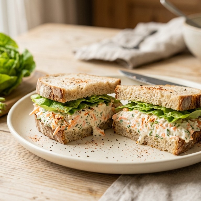 Sandwich met kwarksalade
