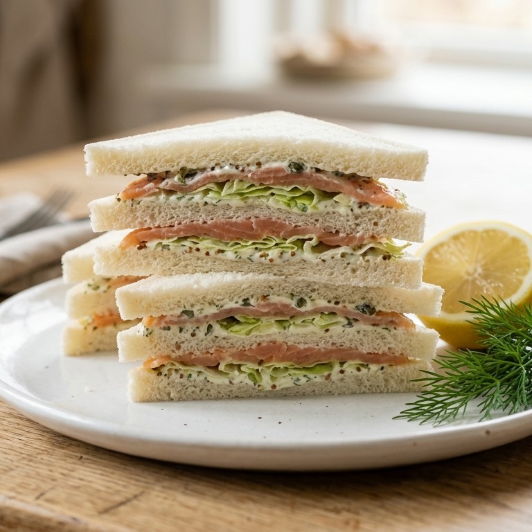 Sandwiches gerookte zalm