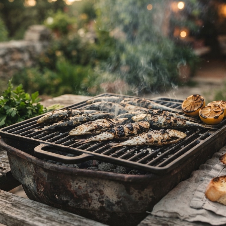 Sardientjes op de BBQ