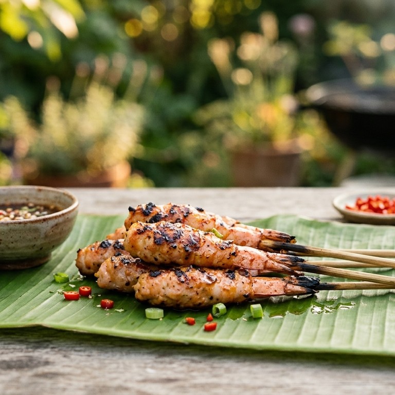 Sate van Garnalengehakt
