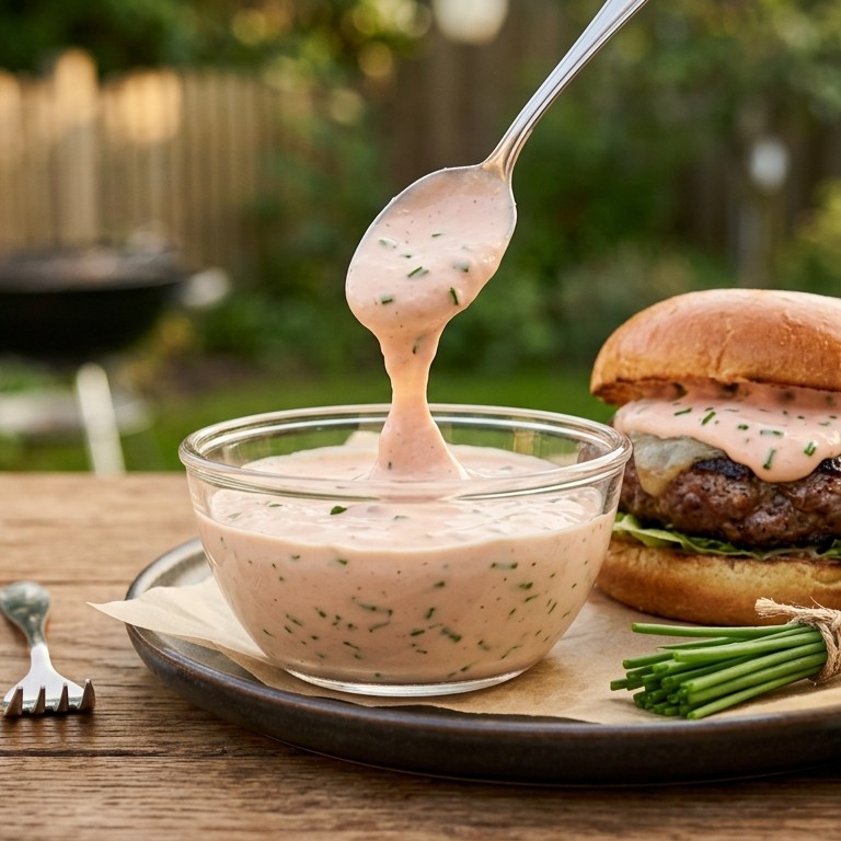 Sausje voor op de hamburger