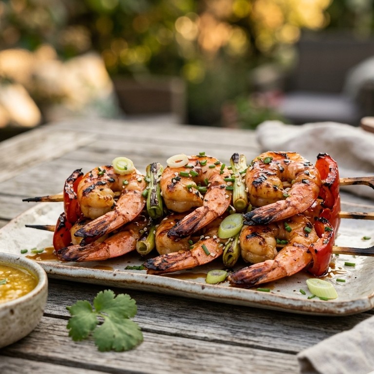Scampi's Teriyaki - gemarineerde scampi's
