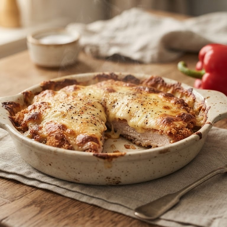 Schnitzel gratin