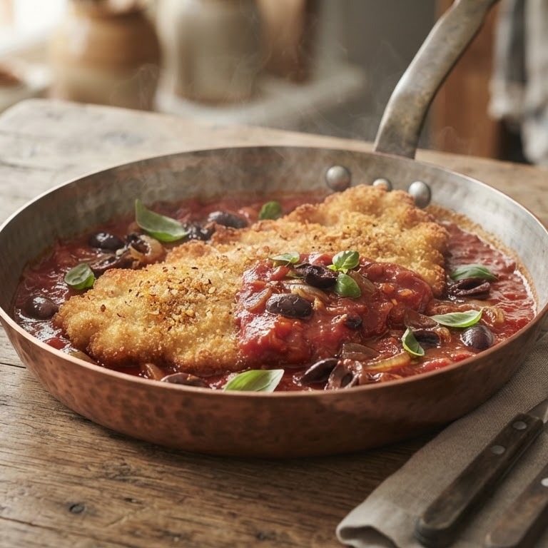 Schnitzel in tomatensaus