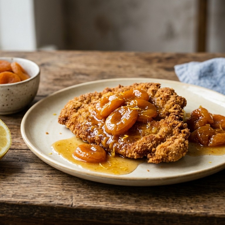 Schnitzel met abrikozen