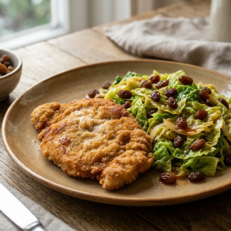 Schnitzel met savooie kool