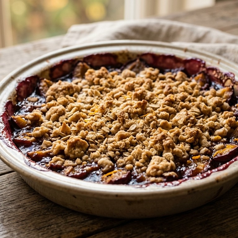 Simpele fruitcrumble