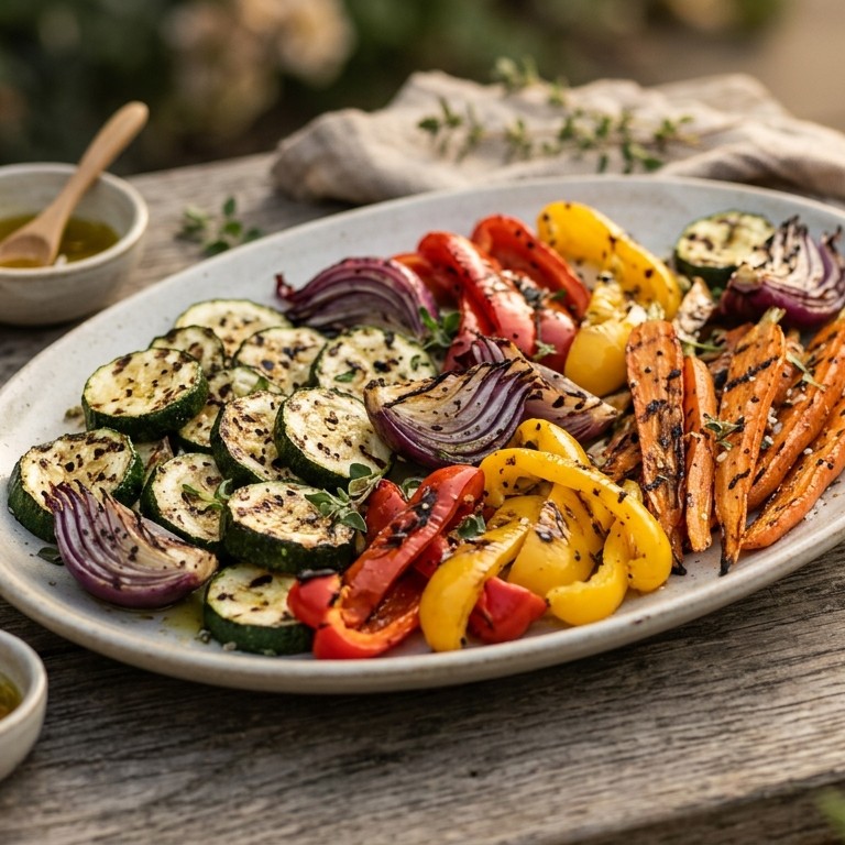 Simpele gegrilde groenteschotel