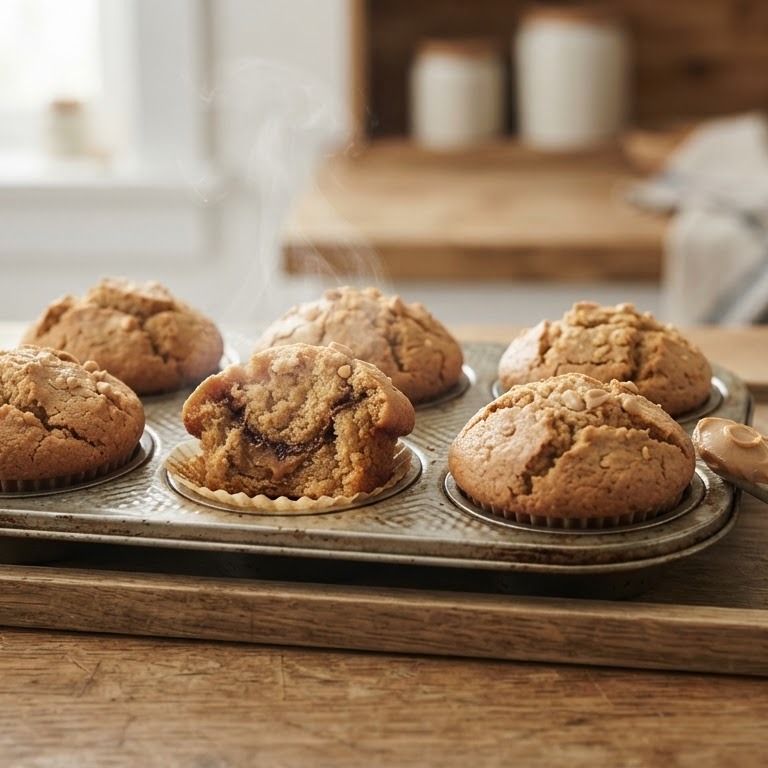 Simpele pinda muffins