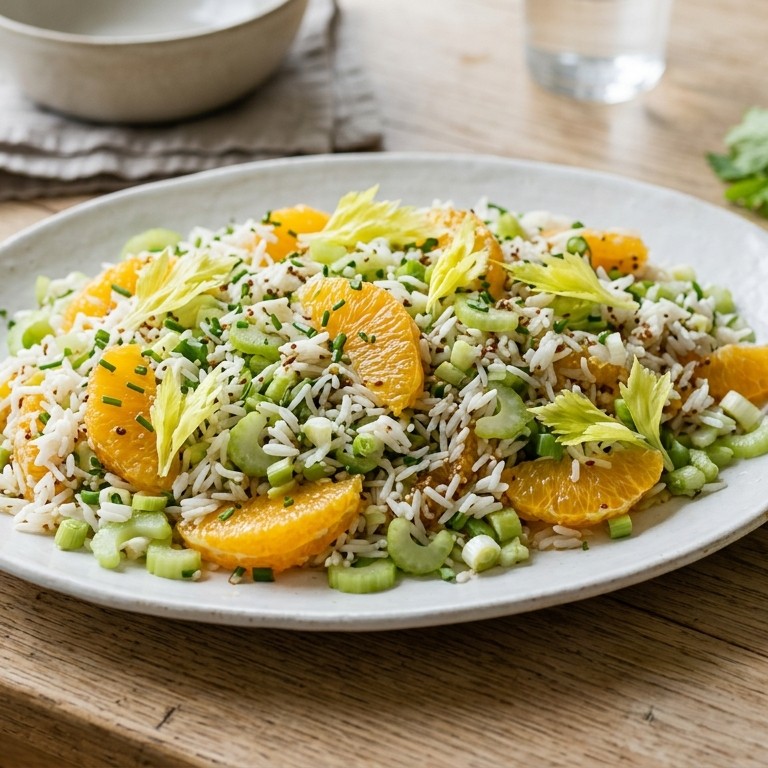 Sinaasappel-rijstsalade