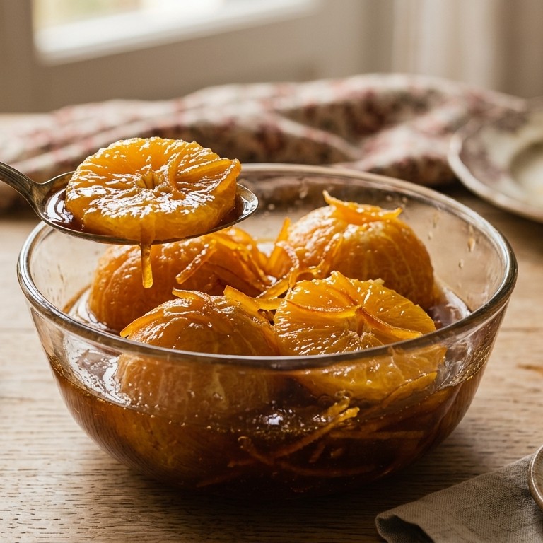Sinaasappels in karamelsaus