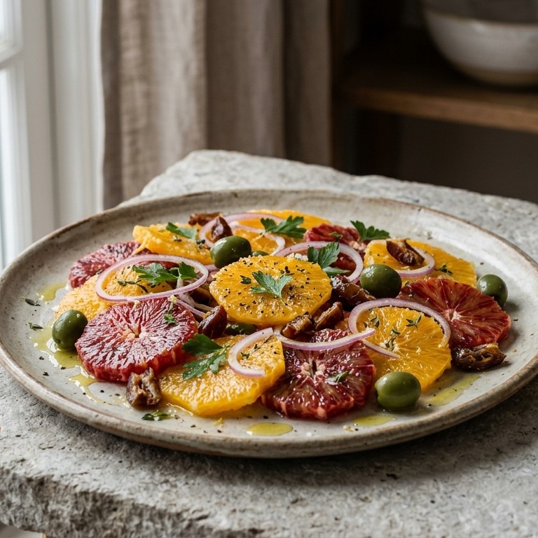 Sinaasappelsalade met olijven