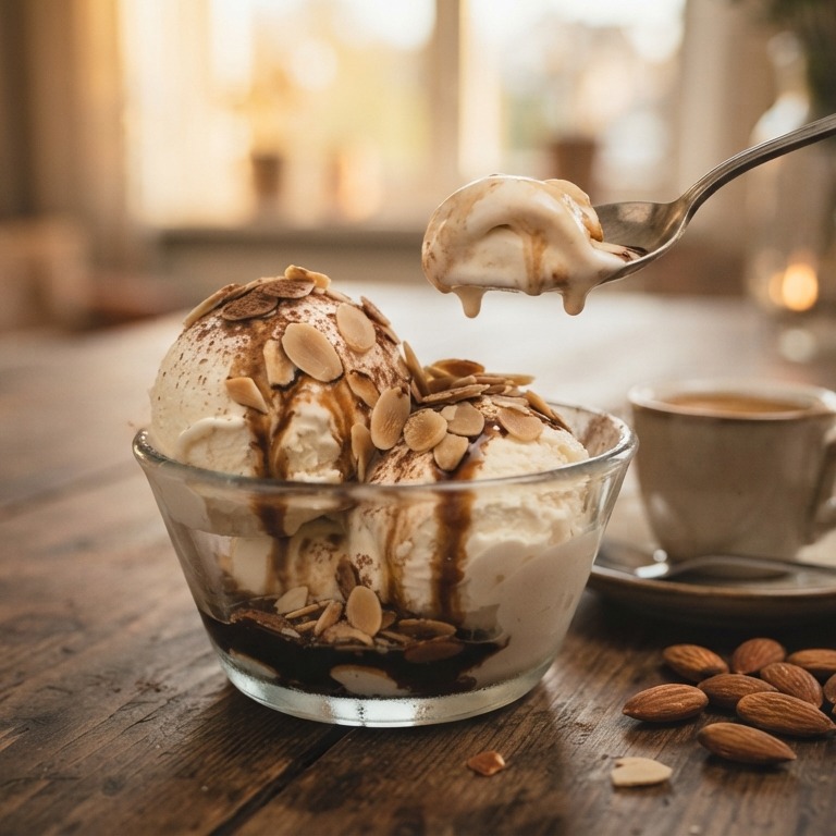 Slagroomijs met koffielikeur