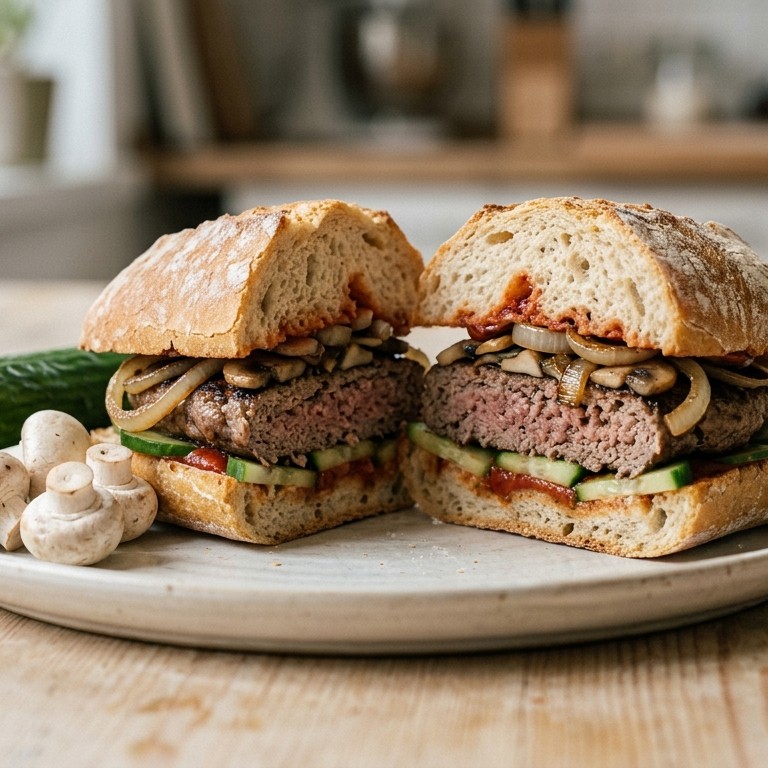 Slank broodje hamburger