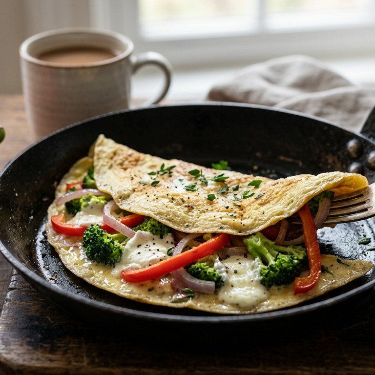 Slanke groenten omelet