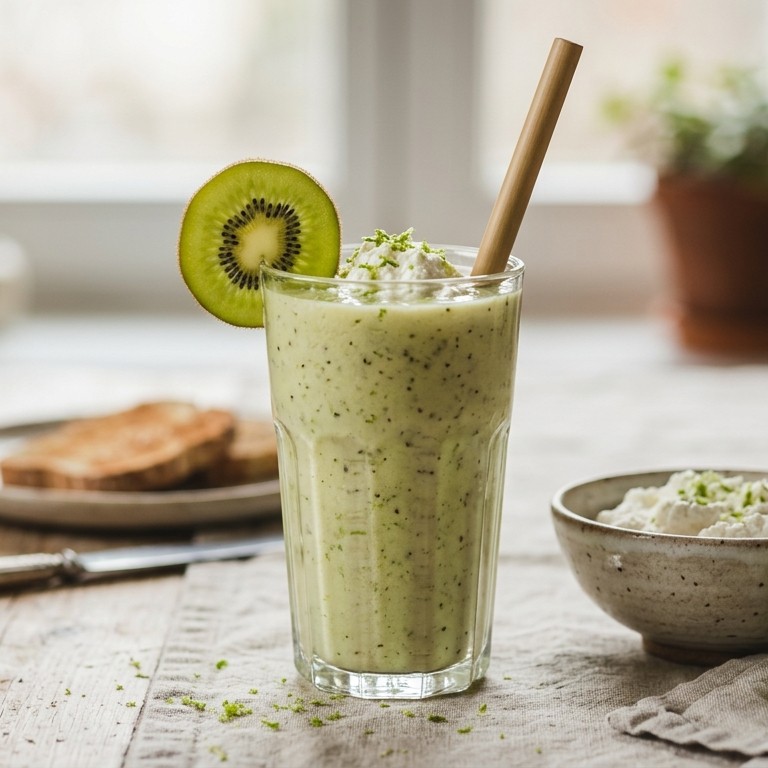 Smoothie van banaan en kiwi