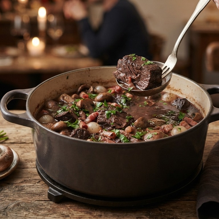 Snel klaar boeuf bourguignon